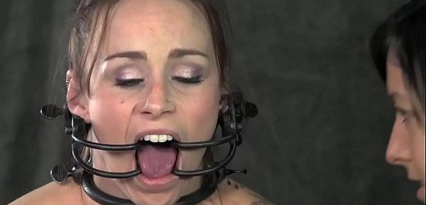  Lesbian sub analy hooked while hairpulled